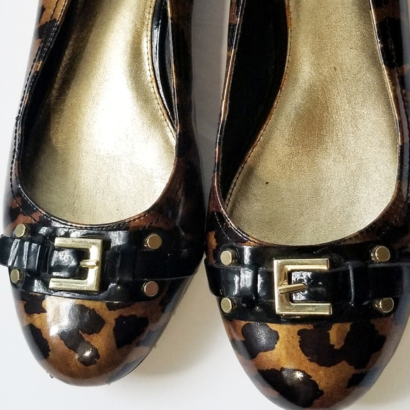 Antonio Melani Animal-Print Patent Leather Flats - Picture 4 of 8